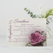 ヴィンテージ ローズ ウェディング 招待状 (スタンド正面)