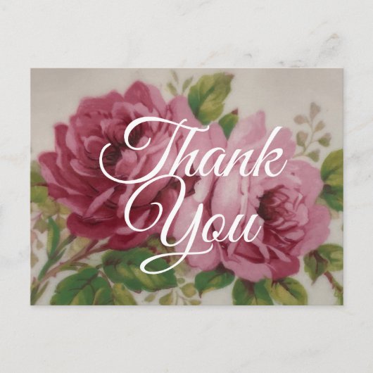 ヴィンテージ ローズ エレガンス ポストカード (正面)