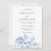 ヴィンテージ ローズ エレガント ウェディング 招待状 (正面)