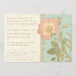ヴィンテージ ローズ エレガント 25周年記念ディナー 招待状