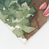 ヴィンテージ ローズ スウィング with キルト チャーム フリースブランケット (角)