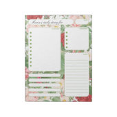 ヴィンテージ ローズ デイリー プランナー ノートとタスク リスト ノートパッド (回転)