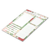 ヴィンテージ ローズ デイリー プランナー ノートとタスク リスト ノートパッド (アングル)