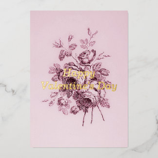 ヴィンテージ ローズ バレンタイン カード