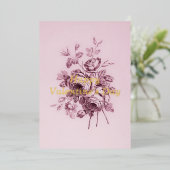 ヴィンテージ ローズ バレンタイン カード (立ち正面)