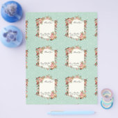 ヴィンテージ ローズ バロック エレガント サンクス ノート チラシ (シングル)