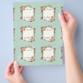 ヴィンテージ ローズ バロック エレガント サンクス ノート チラシ (手)