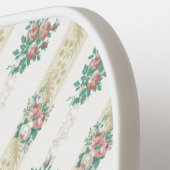 ヴィンテージ ローズ パターン - ピックルボール パドル (左詳細)