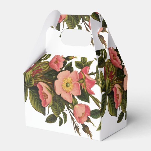 ヴィンテージ ローズ ビューティフル ピンク ボタニカル フェイバーボックス (正面サイド)