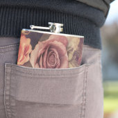 ヴィンテージ ローズ フラスク