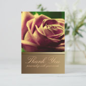 ヴィンテージ ローズ フラワー 感謝のメッセージカード 招待状 (スタンド正面)