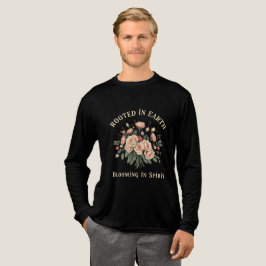 ヴィンテージ ローズ ブーケ アースに根ざしたグラフィックアート トライブレンドＴシャツ