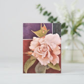 ヴィンテージ ローズ 感謝のポストカード ポストカード (スタンド正面)