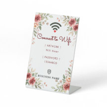 ヴィンテージ ローズ 水彩 ビジネス WiFi パスワード