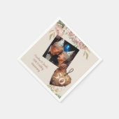 ヴィンテージ ローズ 牡丹 50周年 結婚記念日 パーティー スタンダードカクテルナプキン (角)