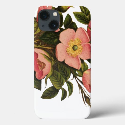 ヴィンテージ ローズ 美しい ピンクの植物 Case-Mate iPhoneケース (裏面)