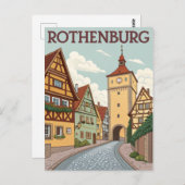 ヴィンテージ ローテンブルク オプ デア タウバー 市 ポストカード (正面/裏面)