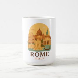 ヴィンテージ ローマ イタリア 旅行 コロッセオ & パンテオン コーヒーマグカップ