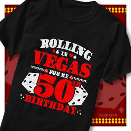 ヴィンテージ・ローリング・イン・ベガス 50歳の誕生日パーティー Tシャツ