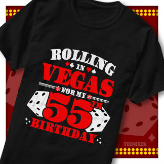 ヴィンテージ・ローリング・イン・ベガス 55歳の誕生日パーティー Tシャツ