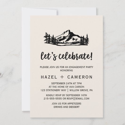 ヴィンテージ・ワイルダネス　お祝いしよう 招待状 (正面)