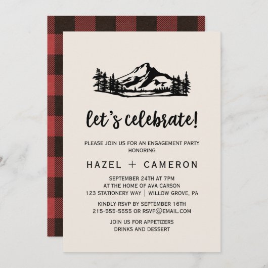 ヴィンテージ ワイルダネス | バッファロー プライド Let's Celebrate 招待状 (正面/裏面)