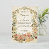 ヴィンテージ ワイルドフラワーエンゲージメントパーティ テンプレート (スタンド正面)