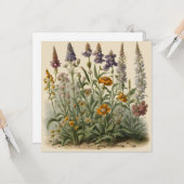 ヴィンテージ ワイルドフラワーズ カード (正面/裏面インサイチュ)