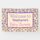 ヴィンテージ ワイルドフラワーズ ベイビー シャワー 横断幕 (横)