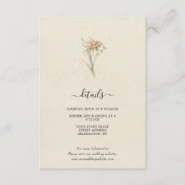 ヴィンテージ ワイルドフラワー ウォーターカラー 封筒 エンクロージャーカード