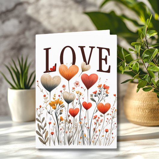 ヴィンテージ ワイルドフラワー バレンタイン シーズンカード