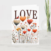 ヴィンテージ ワイルドフラワー バレンタイン シーズンカード (正面)