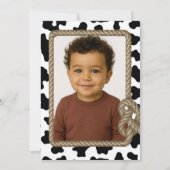 ヴィンテージ ワイルド ウェスト ウェスタン 1st ロデオ バースデーパーティー 招待状 (裏面)