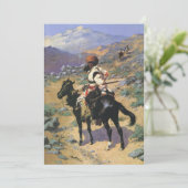 ヴィンテージ ワイルド ウェスト、レミントンによるインディアンのトラッパー (スタンド正面)