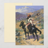 ヴィンテージ ワイルド ウェスト、レミントンによるインディアンのトラッパー (正面/裏面)