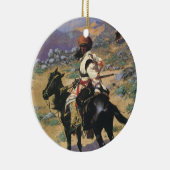 ヴィンテージ ワイルド ウェスト、レミントンによるインディアンのトラッパー セラミックオーナメント (右)