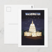 ヴィンテージ ワシントンD.C. 旅行ポスター ポストカード (正面/裏面)
