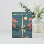 ヴィンテージ ワシントンD.C. 桜の花 旅行 ポストカード (スタンド正面)