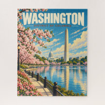 ヴィンテージ ワシントンDC モニュメント 桜
