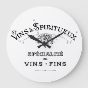 ヴィンテージ·ワフランスのイン&スピリッツ·アド ラージ壁時計