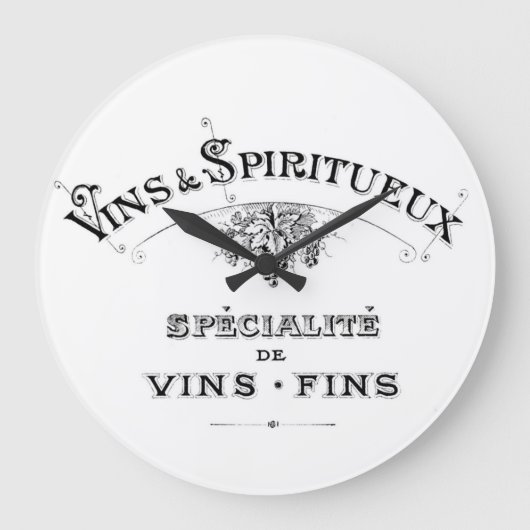 ヴィンテージ·ワフランスのイン&スピリッツ·アド ラージ壁時計 (正面)