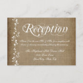 ヴィンテージ ヴァインズ ラスティック ウェディング レセプション カード (裏面)