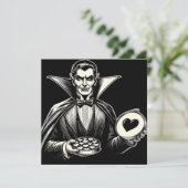 ヴィンテージ ヴァンパイア バレンタインデー ゴシック ホラー カード (スタンド正面)