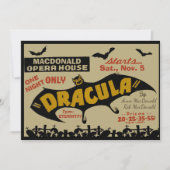 ヴィンテージ ヴァンパイア マーキーのカスタム テキスト ハロウィン 招待状 (正面)