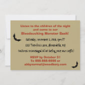 ヴィンテージ ヴァンパイア マーキーのカスタム テキスト ハロウィン 招待状 (裏面)