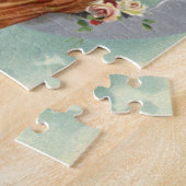 ヴィンテージ ヴィクトリアン カップルが三日月でキス ジグソーパズル (側面)