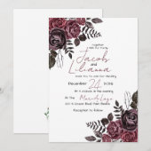 ヴィンテージ ヴィクトリアン ゴシックスタイルのウェディング 招待状 (正面/裏面)