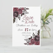 ヴィンテージ ヴィクトリアン ゴシックスタイルのSave the Date 招待状 (スタンド正面)