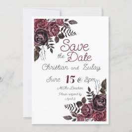 ヴィンテージ ヴィクトリアン ゴシックスタイルのSave the Date 招待状