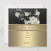 ヴィンテージ ヴィクトリアン フラワーのあらゆる誕生日 招待状 (裏面)